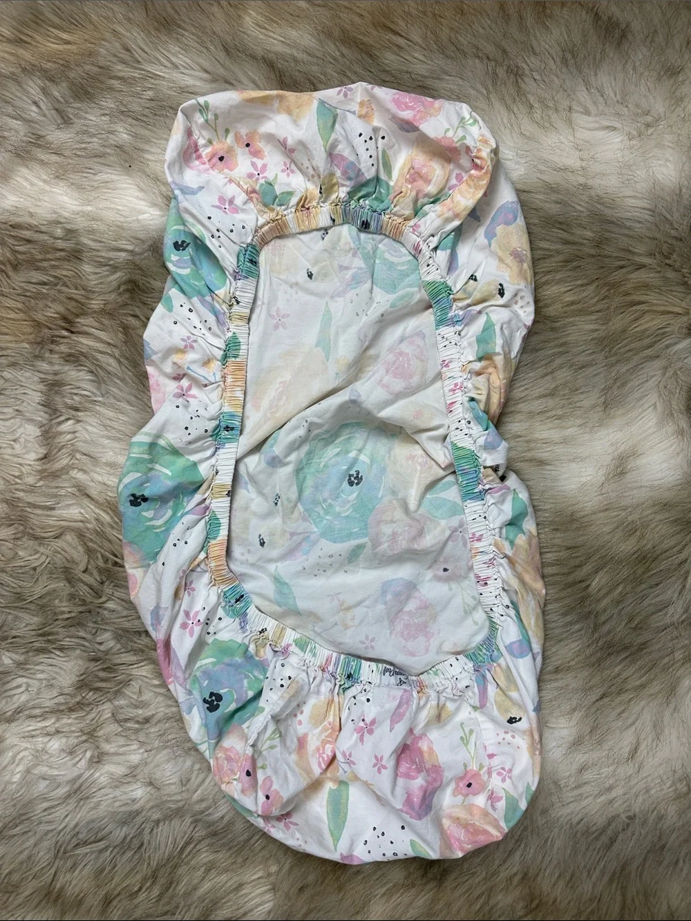 Copper Pearl Floral Changing Pad Cover Baby Girl Pink Mint - Floral